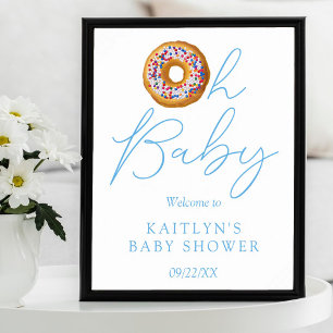 Oh Baby Donut Sprinkle Boys Baby Dusche Willkommen Poster