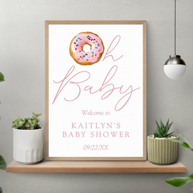 Oh Baby Donut Sprinkle Girls Babydusche Willkommen Poster (Von Creator hochgeladen)