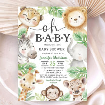 Oh Baby Dschungel-Baby-Party Safari-Tiere