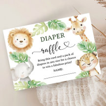 Oh Baby Dschungel-Baby-Party-Safari-Windel-Raffle