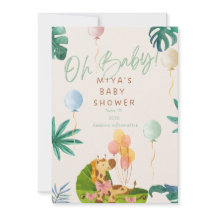 Oh Baby! Dschungel-Safari-Baby-Shower-Einladung