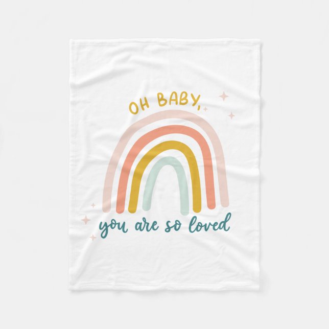 Oh Baby, du bist so geliebt Fleecedecke (Vorderseite)