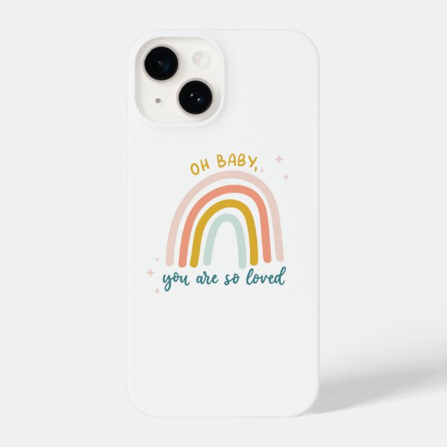 Oh Baby, du bist so geliebt iPhone 14 Hülle (Rückseite)