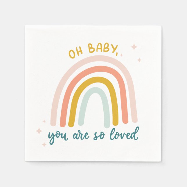 Oh Baby, du bist so geliebt Serviette (Vorderseite)