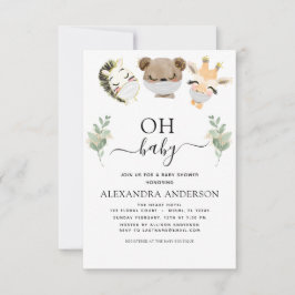Oh Baby Dusche Woodland Eukalyptus Einladung