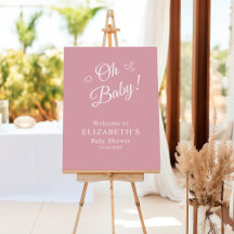 Oh Baby Dusty Pink Moderne Babydusche Begrüßung