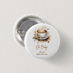 Oh Baby Ein Baby braut Brauner Kaffee Baby Shower Button