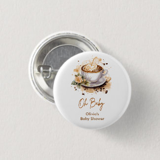 Oh Baby Ein Baby braut Brauner Kaffee Baby Shower Button
