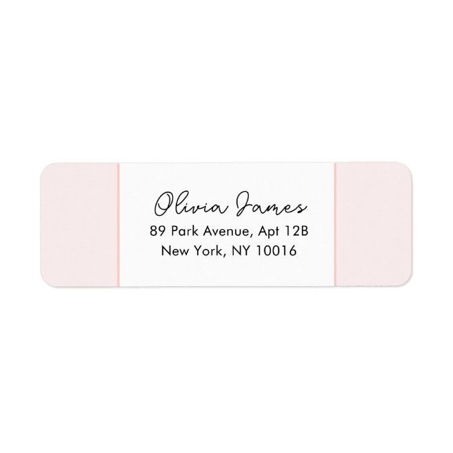 Oh Baby Elegant Script Pink Address Labels (Vorne)
