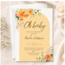 Oh, Baby! Elegante Blumendusche Einladung