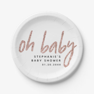 Oh Baby-elegante Pappteller