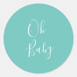 Oh Baby Envelope Runder Aufkleber