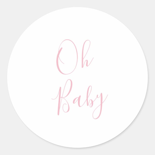 Oh Baby Envelope Runder Aufkleber (Vorderseite)