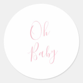 Oh Baby Envelope Runder Aufkleber