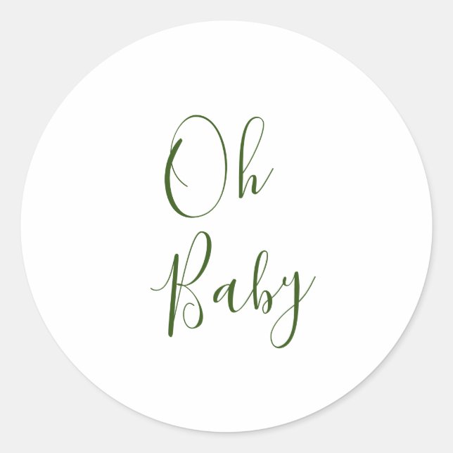 Oh Baby Envelope Runder Aufkleber (Vorderseite)