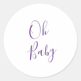 Oh Baby Envelope Runder Aufkleber