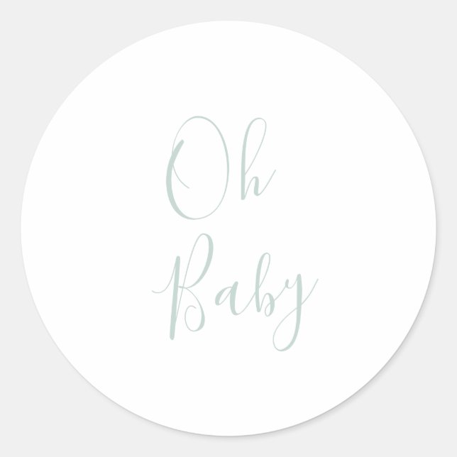 Oh Baby Envelope Runder Aufkleber (Vorderseite)