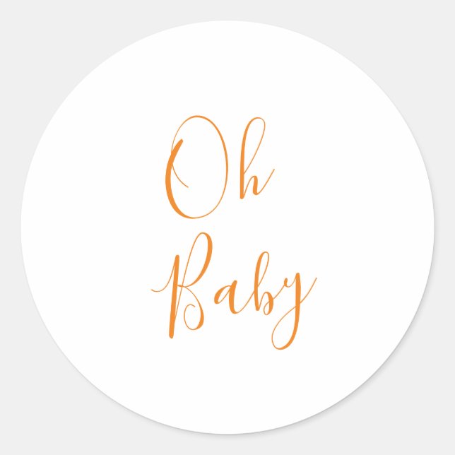 Oh Baby Envelope Runder Aufkleber (Vorderseite)