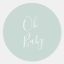 Oh Baby Envelope Runder Aufkleber