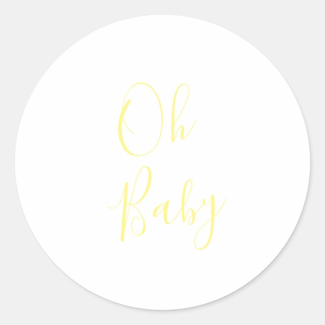 Oh Baby Envelope Runder Aufkleber (Vorderseite)