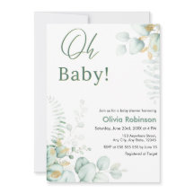 Oh Baby Eukalyptus Grünes Gold Baby Shower