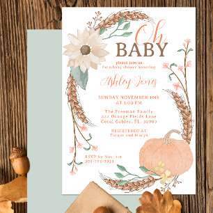 Oh Baby Fall Citrouille Douche Invitation