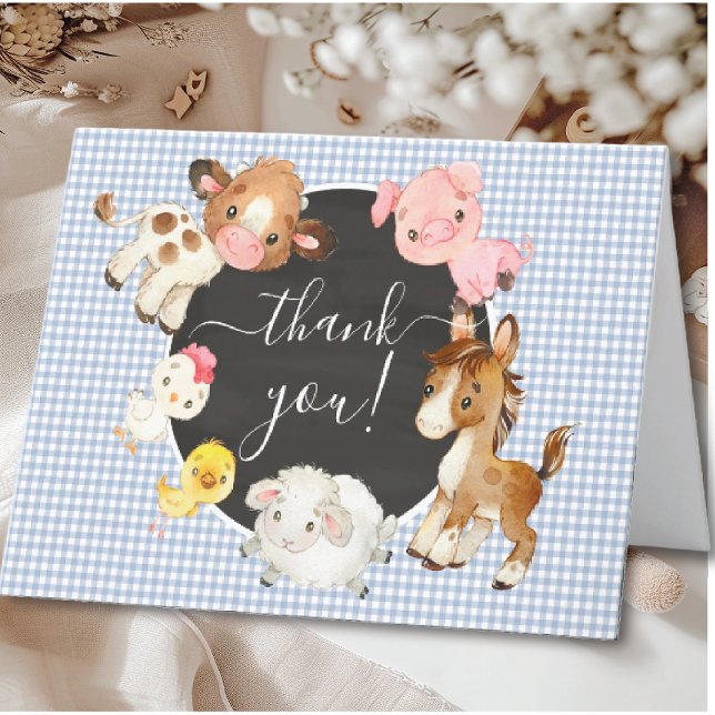 Oh Baby Farm Animaux Baby shower Merci (Créateur téléchargé)