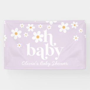 Oh Baby Flieder Gänseblümchen Boho Shower Banner