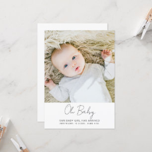 Oh Baby Foto Geburtsankündigung
