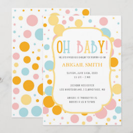 Oh Baby Fun Pois Baby shower Invitation