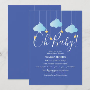 Oh Baby, funkelnder, funkelnder Baby-Junge Shower  Einladung