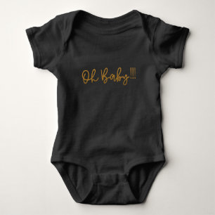 Oh Baby Gelb Goldfolie modern Funky Fun Strampler