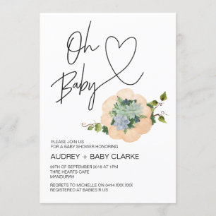 Oh Baby Gender Neutral Dusche Erntedank Fall Einladung