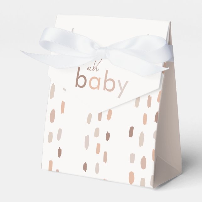 Oh Baby Gender Neutral Modern Baby Dusche Geschenkschachtel (Vorderseite)