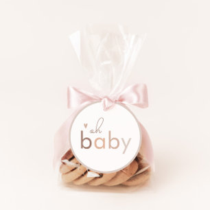 Oh Baby Gender Neutral Modern Baby Dusche Runder Aufkleber