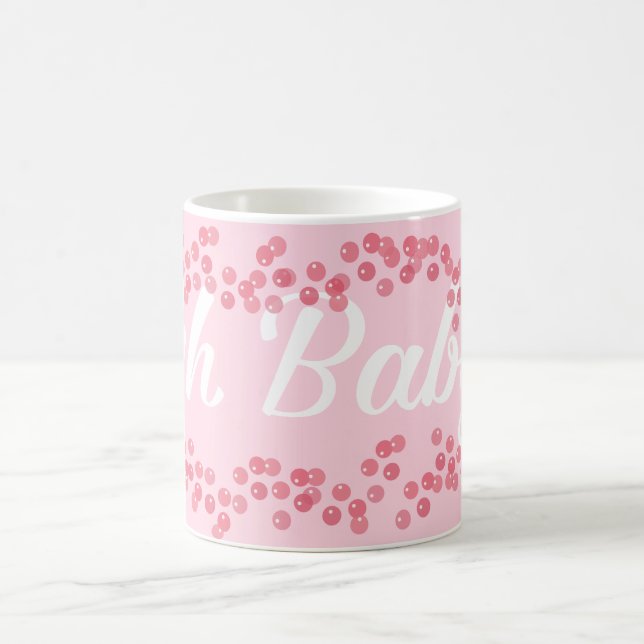 Oh Baby Gender Reveal Pink Girly Girl Kaffeetasse (Mittel)