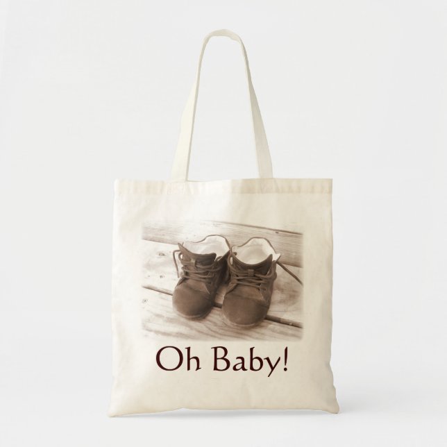 Oh Baby! Geschenk-Taschen-Brown-Akzent Tragetasche (Vorne)