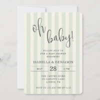 Oh Baby geschlechtsneutrale grün gestreifte Babypa