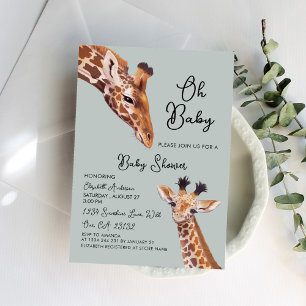 Oh Baby Giraffe Baby Shower  Einladung