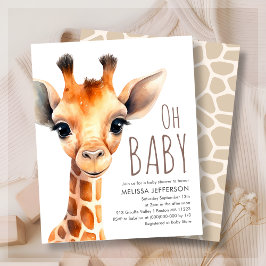 Oh Baby Giraffe Babydusche Einladung