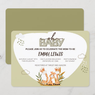 Oh Baby Giraffe, Einladung zur Kinderdusche