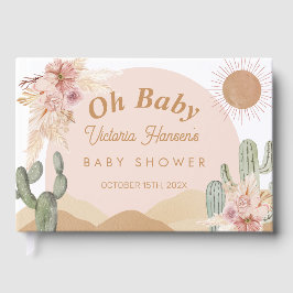 Oh Baby Girl Desert Baby Dusche Southwestern Boho Gästebuch
