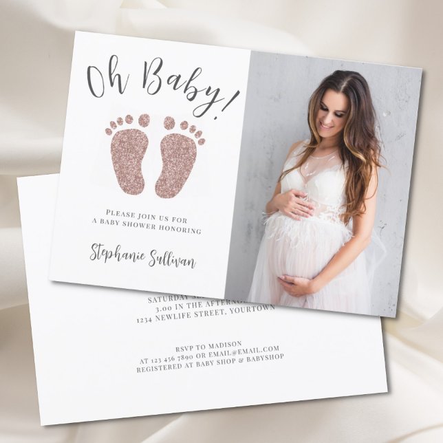 Oh Baby Girl's Baby Shower Einladung (Von Creator hochgeladen)