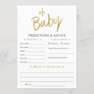 Oh Baby Gold Prédictions et carte de conseil