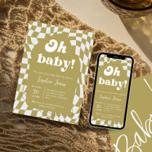 Oh, Baby! Green Checked | Gingham | Babydusche