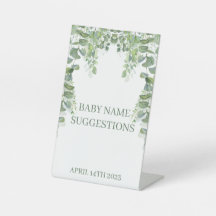 Oh Baby Greenery Baby Name Suggestions Panneau de 