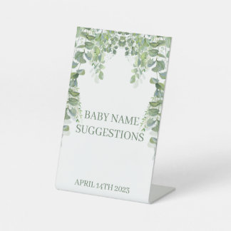 Oh Baby Greenery Baby Name Suggestions Panneau de 