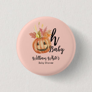 Oh Baby! Halloween Herbst Kürbis Baby Shower Button