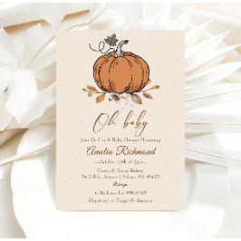 Oh Baby! Herbst Pumpkin Autumn Baby Dusche Einladung