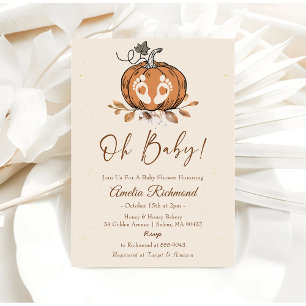 Oh Baby! Herbst Pumpkin Autumn Baby Dusche Einladung